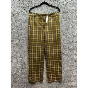 NWT Velvet by Graham & Spencer Allie Plaid Straight-Leg Pants Brown Women Size 6